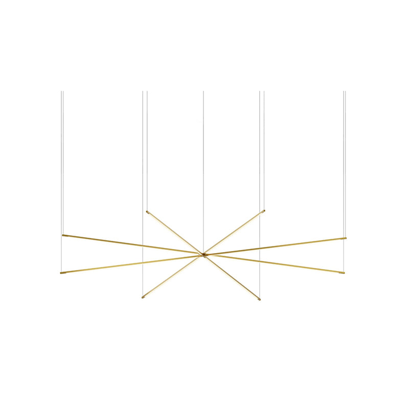 Koncept ZBP-48-QS Z-Bar Quad Star 8-lt 101" LED Pendant - Gold