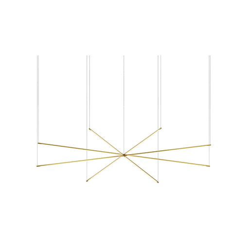 Koncept ZBP-48-QS Z-Bar Quad Star 8-lt 101" LED Pendant - Gold