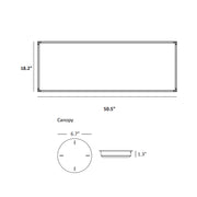 Koncept ZBP-48-R Z-Bar Rectangle 4-lt 51" LED Pendant
