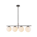 Alora Mood LP421437 Zuri 4-lt 37" Linear Pendant - Matte Black