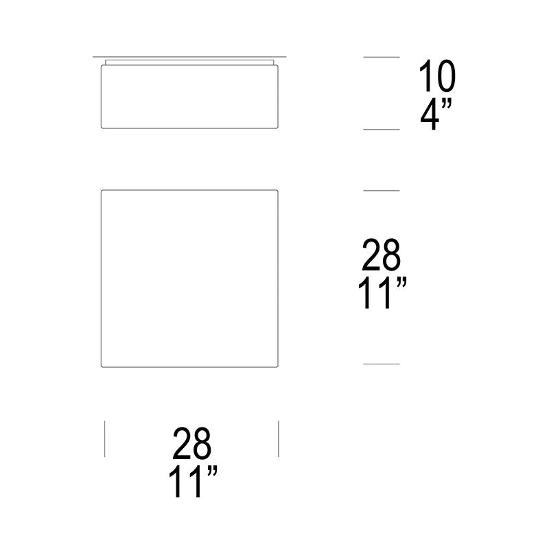 Leucos Cubi P-PL 28 11" LED Wall/Ceiling Light