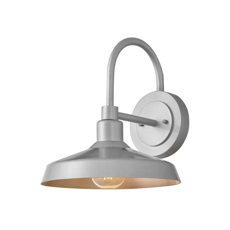 Hinkley 12075 Forge 1-lt 13" Tall LED Outdoor Barn Light - Antique Brushed Aluminum