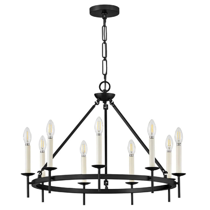Hinkley 47475 Copley 9-lt 28" LED Chandelier - Black