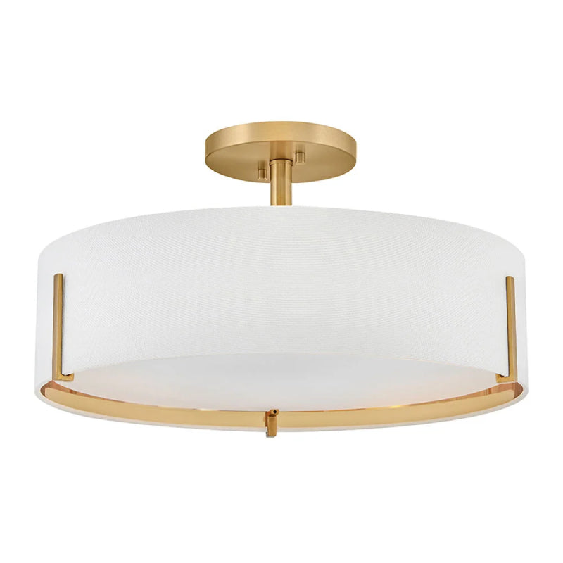 Hinkley 47573 Halle 4-lt 20" LED Semi-Flush Mount - Lacquered Brass