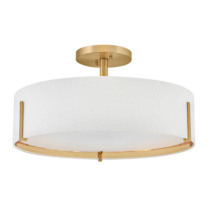 Hinkley 47573 Halle 4-lt 20" LED Semi-Flush Mount - Lacquered Brass