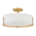 Hinkley 47573 Halle 4-lt 20" LED Semi-Flush Mount - Lacquered Brass