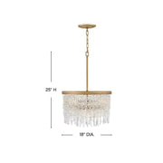 Fredrick Ramond FR41493 Rubina 4-lt 18" LED Pendant