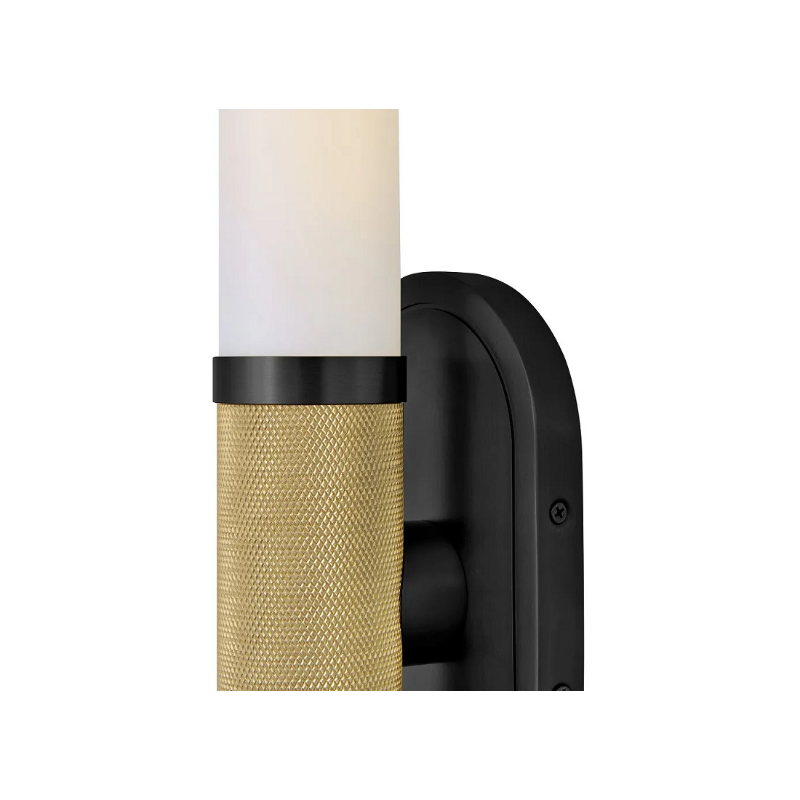 Hinkley 56882 Thayer 2-lt 25" Tall LED Wall Sconce - Lacquered Brass with Black accents
