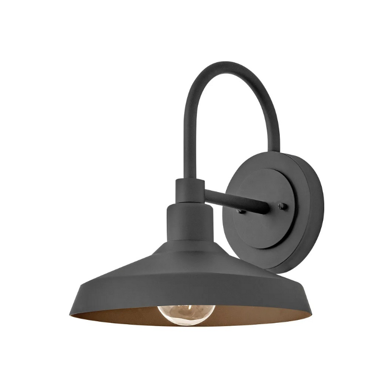 Hinkley 12075 Forge 1-lt 13" Tall LED Outdoor Barn Light - Black