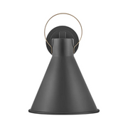 Hinkley 18874 Winnie 1-lt 17" Tall LED Outdoor Wall Mount Lantern - Museum Black with Brass accents