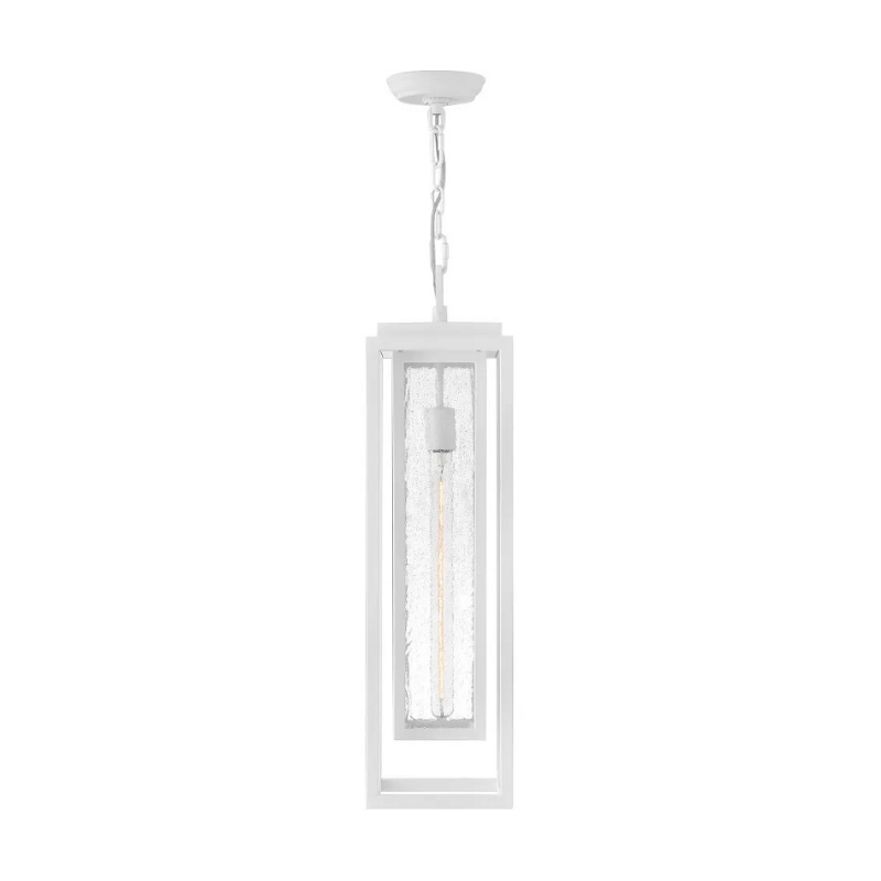 Hinkley 1006 Republic 1-lt 9" LED Hanging Lantern - Textured White
