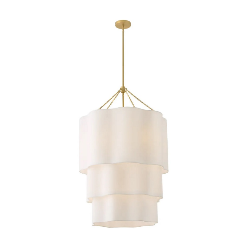 Hinkley 47736 Gwen 9-lt 27" LED Chandelier - Lacquered Brass