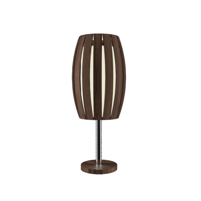 Accord 7011 Barrel 1-lt 21" Tall LED Table Lamp-American Walnut