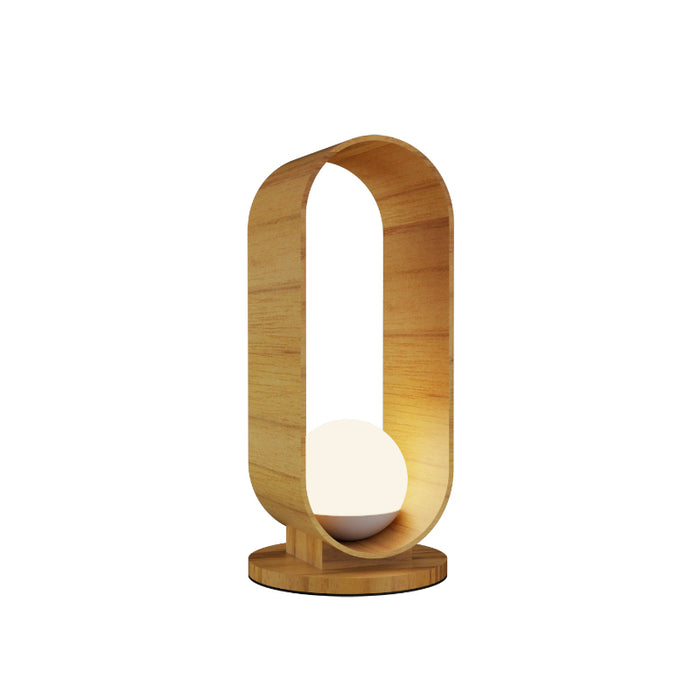 Accord 7064 Sfera 1-lt 21" Tall LED Table Lamp-Teak