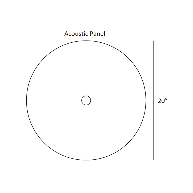 Koncept CMP-S1-S-12 Combi LED Pendant, Acoustic Panel Shade with Frosted Glass Ball