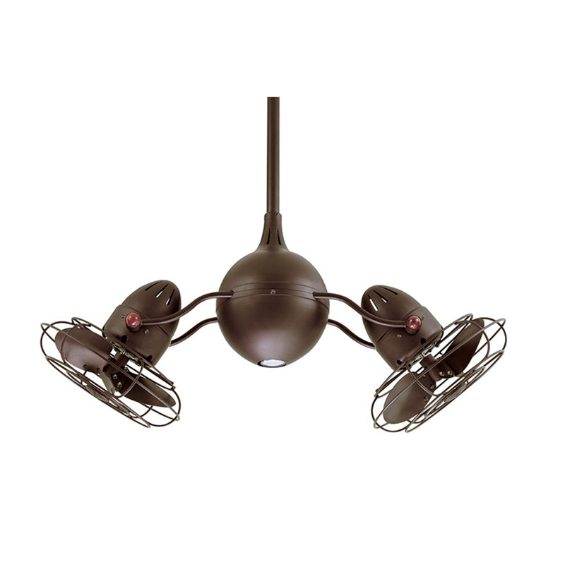 Matthews Fan Acqua 37" Ceiling Fan with LED Light, Decorative Cage Blades