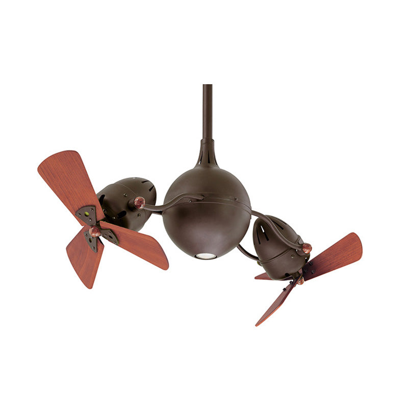 Matthews Fan Acqua 39" Ceiling Fan with LED Light, Wood Blades - Mahogany