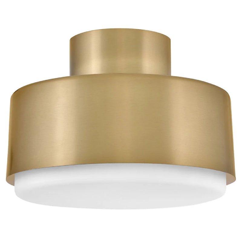 Hinkley 30072 Cedric 2-lt 13" LED Semi-Flush Mount - Lacquered Brass