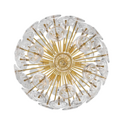 Fredrick Ramond FR46905 Maya 12-lt 30" LED Chandelier - Unlacquered Brass/Clear Glass