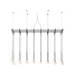 Vibia 0875 Algorithm 24-lt 73" LED Multi-Light Pendant