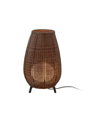 Bover Amphora 01 LED Outdoor Floor Lamp, 0-10V-Brown/Rattan Brown