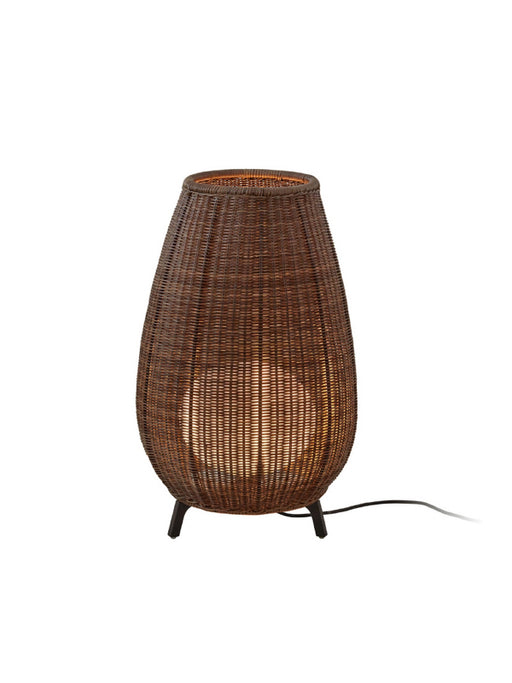Bover Amphora 01  LED Outdoor Floor Lamp, TRIAC-Brown/Rattan Brown