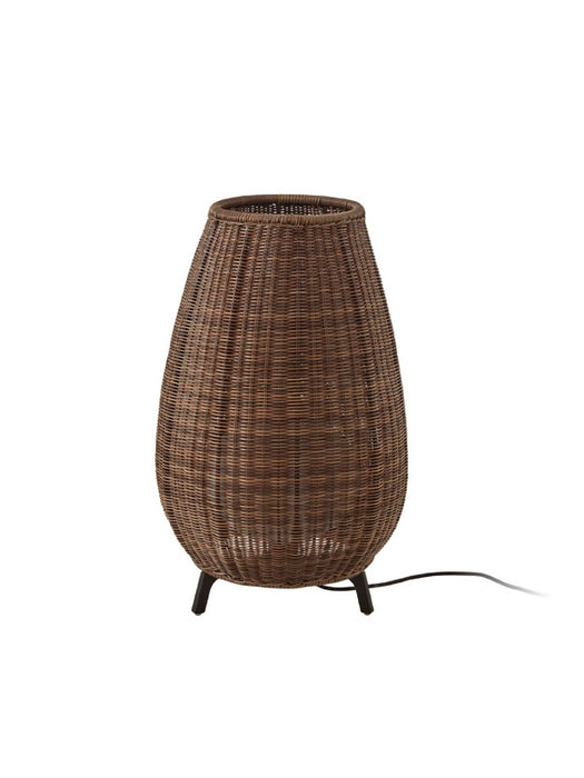 Bover Amphora 01  LED Outdoor Floor Lamp, TRIAC-Brown/Rattan Brown