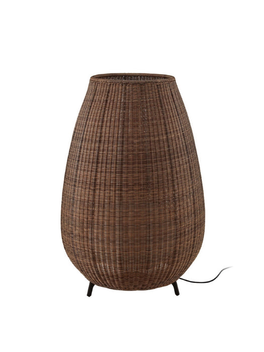 Bover Amphora 02 1-lt 48" Tall LED Outdoor Floor Lamp, TRIAC-Brown/Rattan Brown