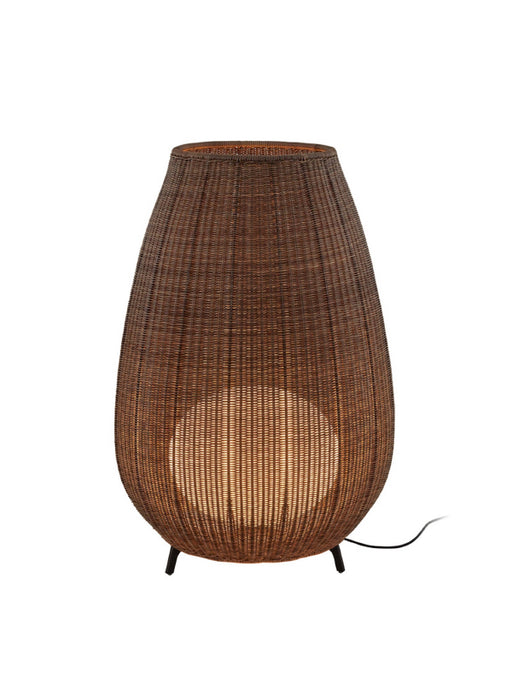 Bover Amphora 02 1-lt 48" Tall LED Outdoor Floor Lamp, TRIAC-Brown/Rattan Brown
