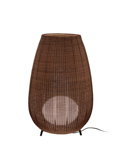 Bover Amphora 03 1-lt 54" Tall LED Outdoor Floor Lamp, TRIAC-Brown/Rattan Brown