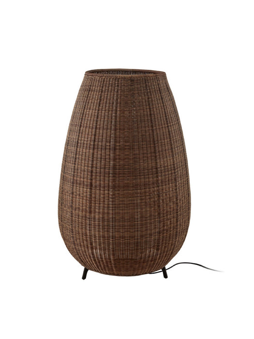 Bover Amphora 03 1-lt 54" Tall LED Outdoor Floor Lamp, TRIAC-Brown/Rattan Brown