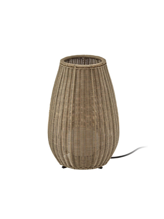 Bover Amphora 1-lt 19" Tall LED Outdoor Floor Lamp-Brown/Light Beige