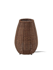 Bover Amphora 1-lt 19" Tall LED Outdoor Floor Lamp-Brown/Rattan Brown
