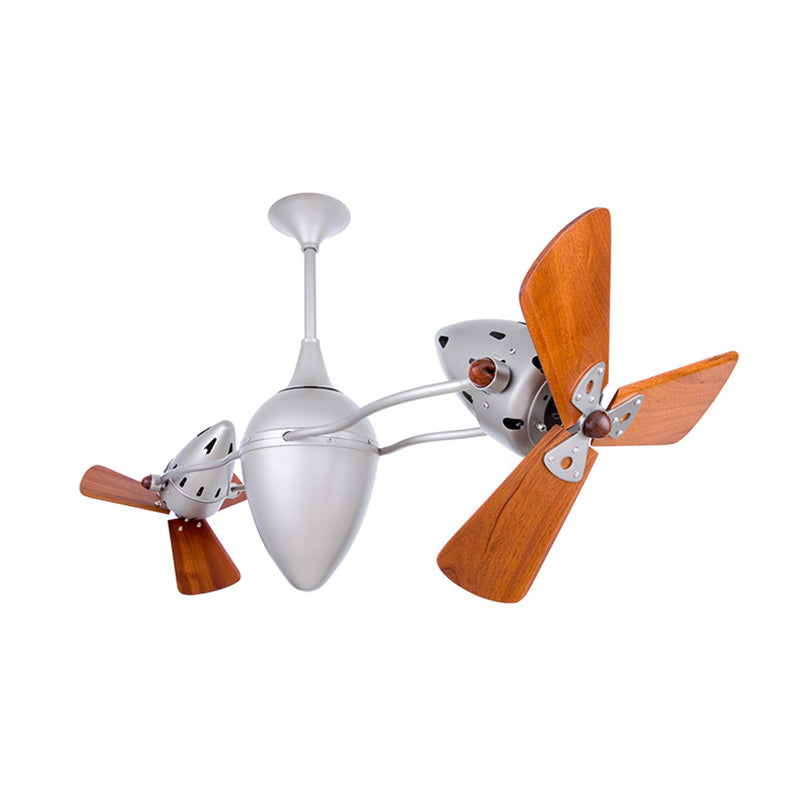 Matthews Fan Ar Ruthiane 48" Ceiling Fan with Wood Blades - Brushed Nickel