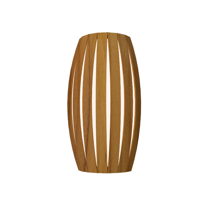 Accord 4014 Barrel 2-lt 14" Tall LED Wall Light-Teak