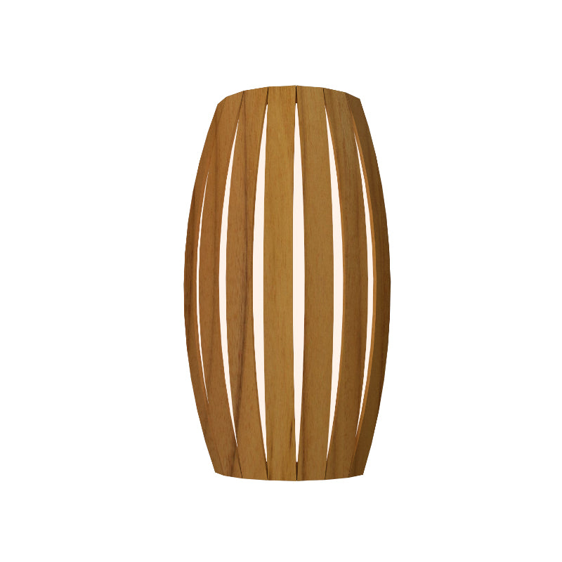 Accord 4014LED Barrel 1-lt 14" Tall Wall Light-Teak