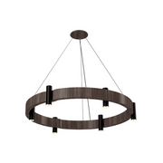 Accord 1497 Flow 12-lt 24" LED Pendant - American Walnut