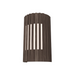 Accord 420 Slatted 1-lt 12" Tall LED Wall Light - American Walnut