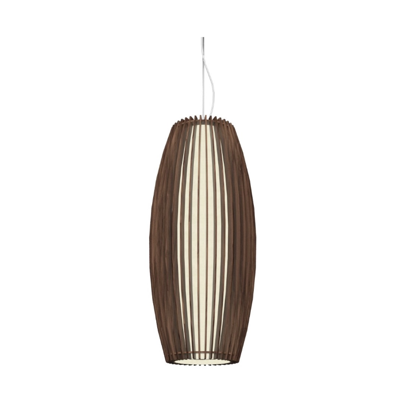 Accord 1139 Stecche di Legno 1-lt 12" LED Pendant - American Walnut