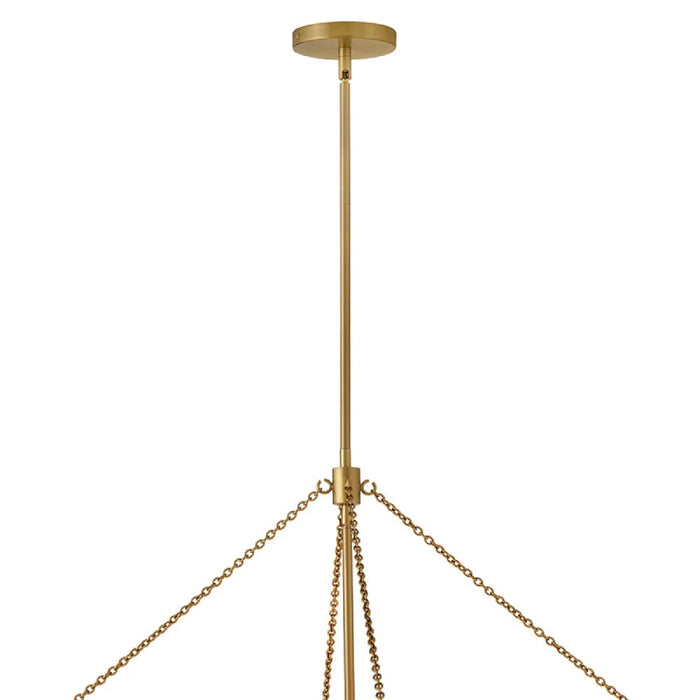 Hinkley 47735 Gwen 8-lt 32" LED Chandelier - Lacquered Brass