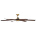 Hinkley 906964 Andros 64" Indoor/Outdoor Smart Ceiling Fan with LED Light Kit - Heritage Brass