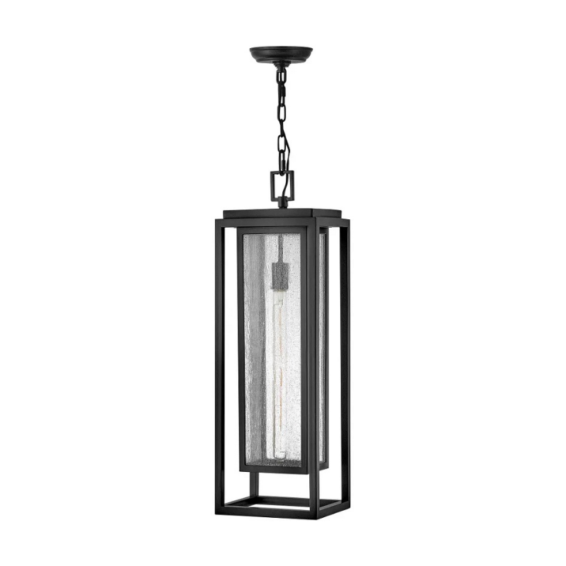 Hinkley 1006 Republic 1-lt 9" LED Hanging Lantern - Black
