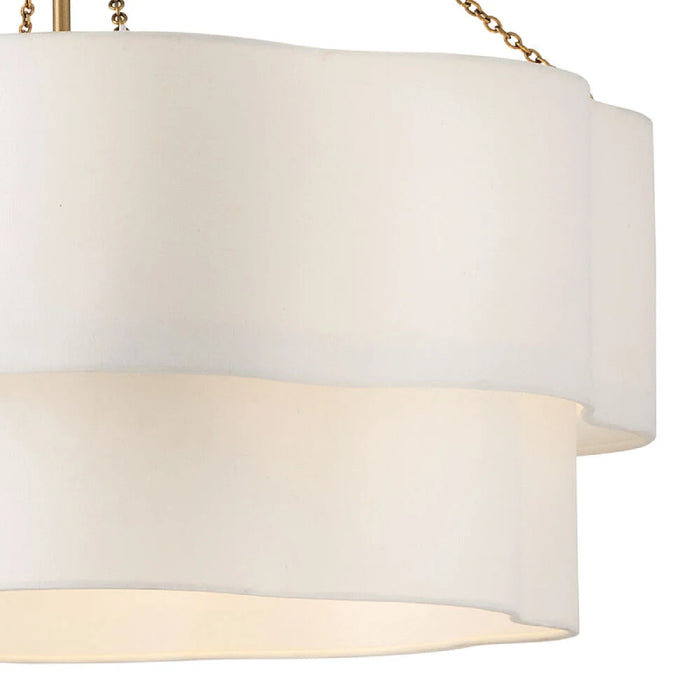 Hinkley 47735 Gwen 8-lt 32" LED Chandelier - Lacquered Brass