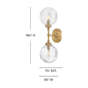 Hinkley 57412 Helene 2-lt 20" Tall LED Wall Sconce
