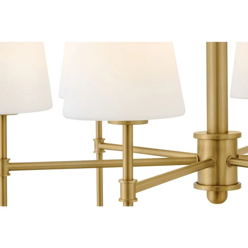 Hinkley 46954 Saunders 6-lt 30" LED Chandelier - Lacquered Brass