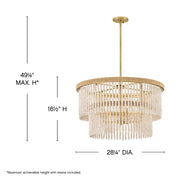 Hinkley 48604 Indra 5-lt 28" LED Chandelier