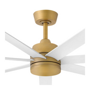 Hinkley 910656 Current 56" Smart Ceiling Fan with LED Light Kit - Heritage Brass