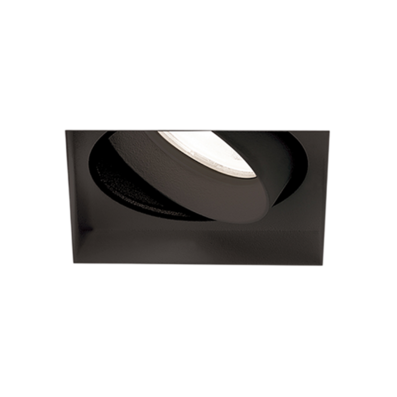Eurofase BTGO-1S-TL Baby Tango 1 Light 5W Square LED Trimless Flat Gimbal, Frosted Lens - Black