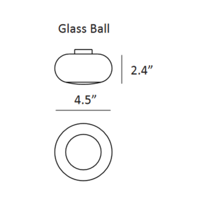Koncept CMP-L3-S-36 Combi LED Pendant, Metal Plate with Frosted Glass Ball
