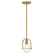 Hinkley 53771 Somerset 1-lt 6" LED Semi-Flush Mount - Heritage Brass